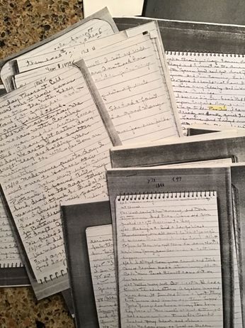 Handwritten diary pages